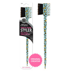 Evolve Triple Edge Styler Brush fine-tooth comb shapes edges precisely.