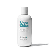 EVOLVh UltraShine Moisture Shampoo bottle shows color-safe hydration