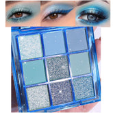 evpct 9 colors eyeshadow palette glitter shimmer for bold looks and easy blending