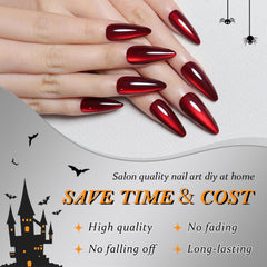 evpct almond long nails with salon-quality finish on hand