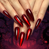 evpct dark red cat eye press-on nails almond long for a bold, salon-ready look