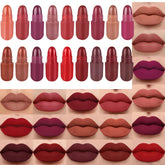 evpct labial cápsulas 18 colores en estuche transparente para viaje