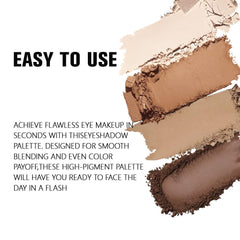 evpct Nude Brown Matte Quad close-up emphasizes the smooth texture and blendable pigments.