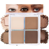 evpct Nude Brown Matte Quad front view showcases versatile matte shades for everyday wear.