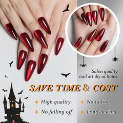 evpct reusable press-on nails kit showing adhesive tabs for easy application