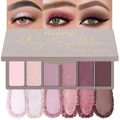 evpct paleta con sombras rosa mate para un look diario suave.