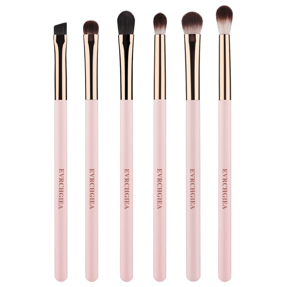 EVRCHGIEA eye brush set 6pcs for precise blending and smooth finish.