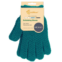 Evridwear: guantes exfoliantes en ducha con doble textura para exfoliación suave.