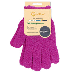 Evridwear guantes exfoliantes con textura dual para ducha, exfoliación suave y eficiente