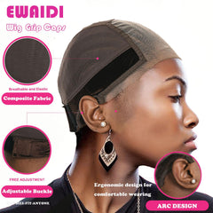 EWAIDI lace wig grip cap breathable mesh fabric keeps scalp cool during use.