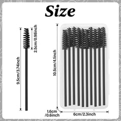 EWVVSS mascara wand with medium-soft bristles for precise separation.