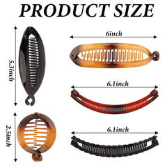 Exacoo fish-tail ponytail clip adds retro style and holds hair neatly.