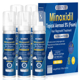 Exdeploy minoxidil foam bottle for targeted scalp treatment and thicker hair.