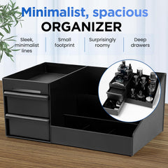 EXIN DECHEN deep drawers provide extra storage for larger bottles and brushes
