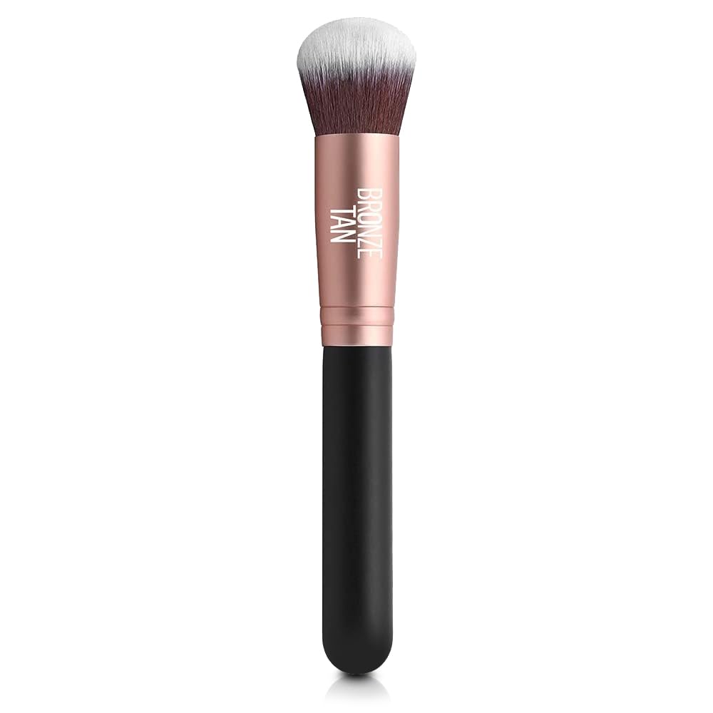 Existing Beauty Bronze Tan Face Brush shows precise facial application for even coverage.