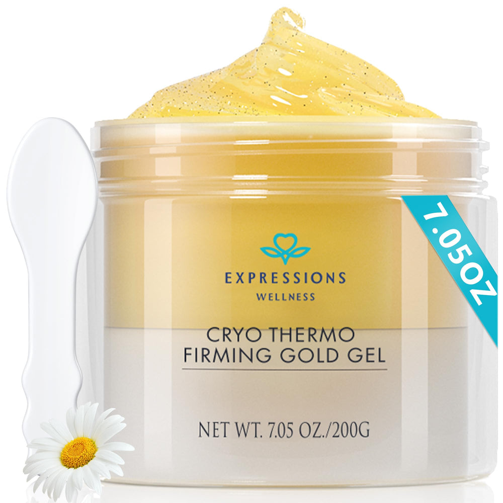 Expressions Wellness Golden Sweat Hot Cream bottle for firmer, smoother skin.