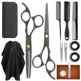 EXTYQWC Hair Cutting Scissors Set blades close-up shows razor sharpness for precise trims