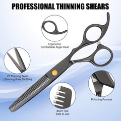 EXTYQWC Hair Cutting Scissors Set included comb for efficient styling
