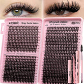 EXXBYE wispy lash clusters 800pcs pack for versatile looks