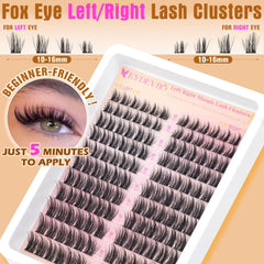 EYDEVRO cat-eye lash clusters left and right shape eyes beautifully