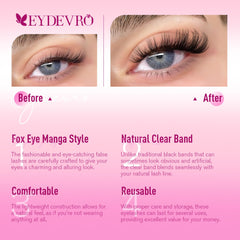 EYDEVRO clear band lashes blend invisibly with the lash line