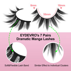 EYDEVRO dramatic mink lashes close-up, bold volume.