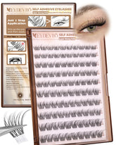 EYDEVRO natural self-adhesive wispy lash clusters add subtle volume for daily wear.
