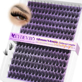 EYDEVRO wispy lash clusters 12mm close-up for natural everyday definition.