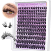 EYDEVRO wispy lash clusters close-up showing natural volume with 9-18mm lengths.