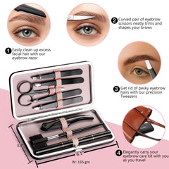 Eyebrow Kit Studio pointed tweezers for stubborn hairs with accuracy.