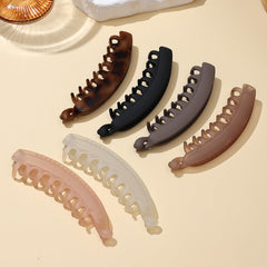 Eyegla clips banana marrón: ideal para recogidos rápidos y discretos