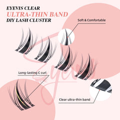 C curl lashes from EYEVIS kit delivering lift and definition.