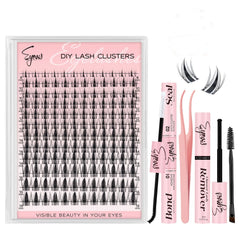 EYEVIS Fairy Lash Clusters Kit 144pcs shown with various lengths for versatile styling.