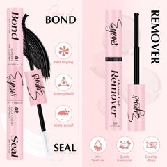 EYEVIS Lash Bond and Seal showcase long-lasting hold for clusters.