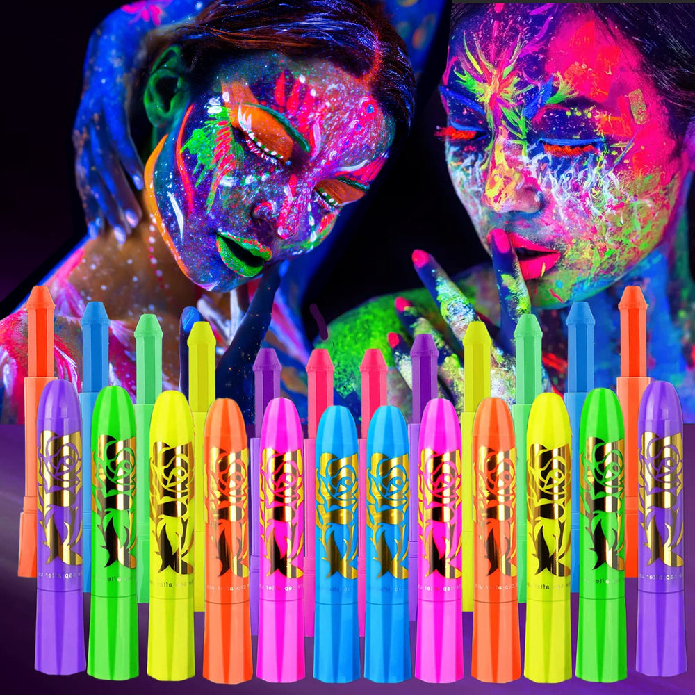 eyigylyo pintura facial luminosa bajo luz UV para brillar en fiestas nocturnas