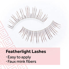 Application guide shot showing lash band hugging the eye for comfy fit.