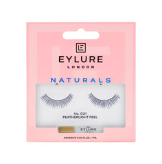Eylure Naturals No. 031 lash strip for a soft, natural finish.