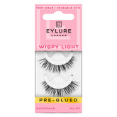 Eylure Pre-Glued Wispy No. 117 front view for elongated lash look.