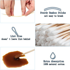 Eyxformula bamboo-stem swabs deliver sturdy reach for electronics or gun maintenance.