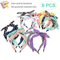 eyxformula Bandas para cabello con orejas de conejo, estilo divertido para niñas.