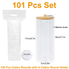 Eyxformula cotton round holder lid open for quick access to pads