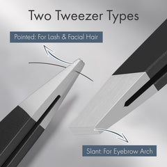 EZ2LIVE eyebrow tweezers point tip for fine hair removal