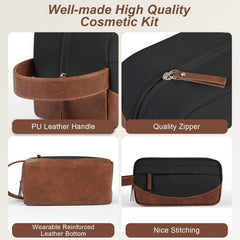 Ezday Dopp kit large-capacity main compartment fits shampoo and shaver.