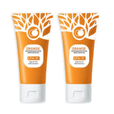 Gel exfoliante Ezyuanchly naranja para cara y cuerpo, limpia profundamente y deja sensación fresca.