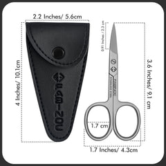 FABINOC curved nail scissors with protective pouch storage