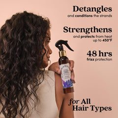 Fable & Mane frizz control resulting in a smooth finish