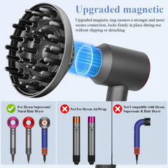 Fabmira large diffuser bowl on Dyson Supersonic enhances curl volume.