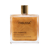 Fabussa Aceite Brillo Corporal en rostro y cuerpo, aporta brillo natural a la piel.