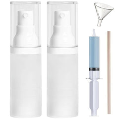 FaceBucks airless-pump-travel-bottle keeps formulas fresh on the go.