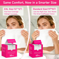 FACEMADE disposable face towels with large absorbent surface for quick drying